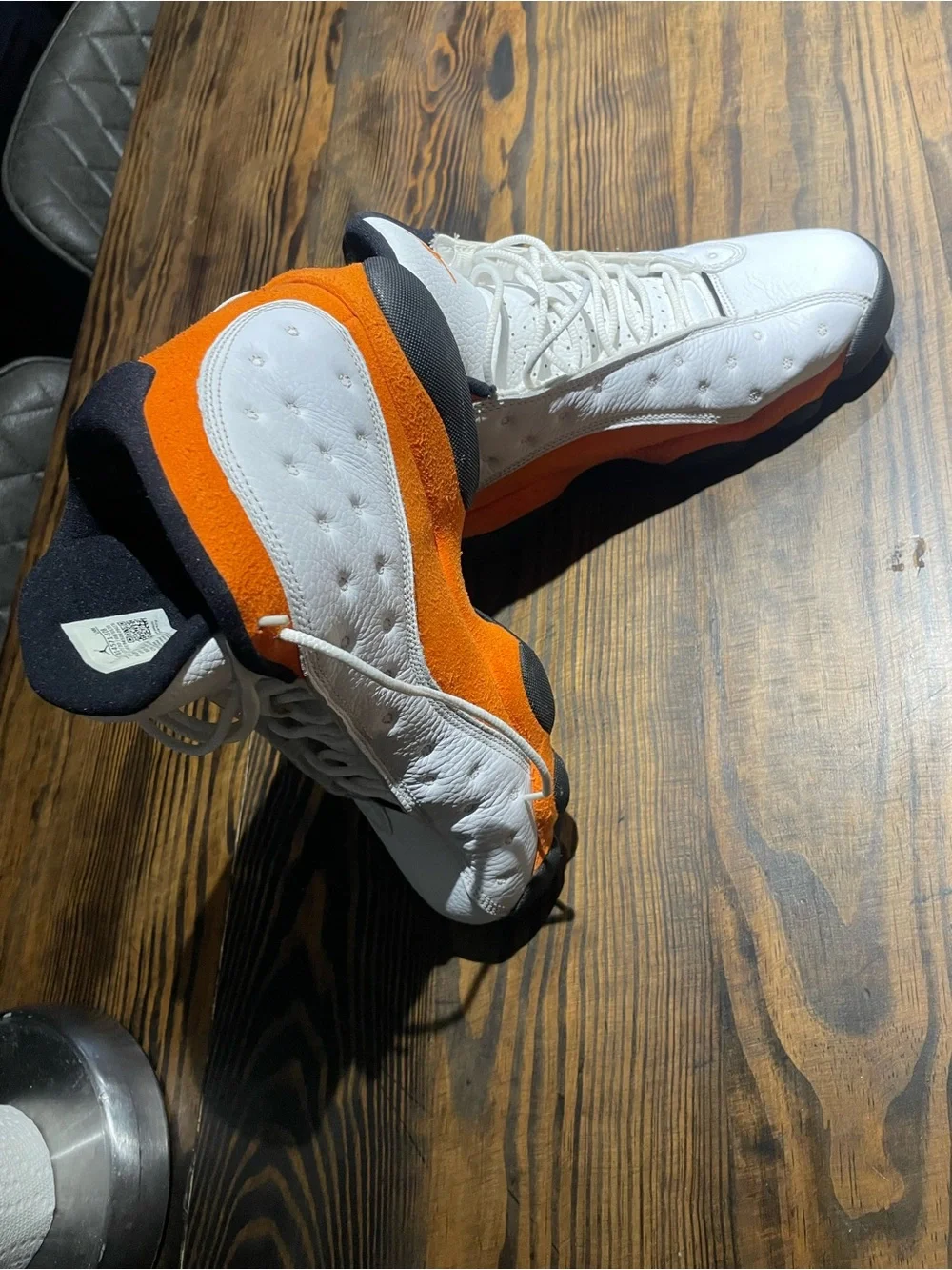 Jordan Men’s 13 Retro Sneakers - White/Orange/Black
